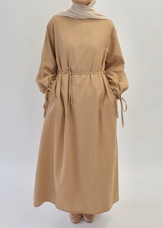 Sena Leinen Abaya | Camel