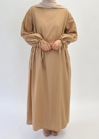 Sena Leinen Abaya | Camel