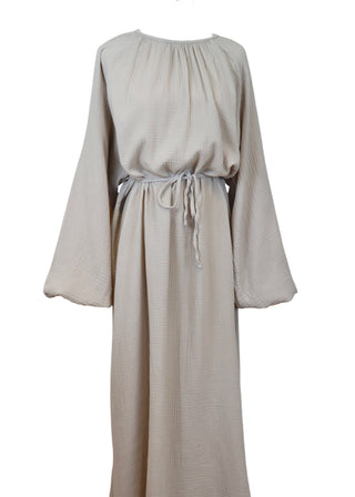 Musselin Kleid mit Ballonärmel