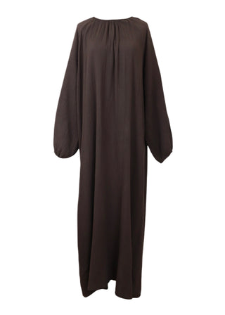 Musselin Kleid mit Ballonärmel