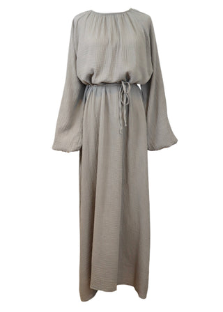 Musselin Kleid mit Ballonärmel