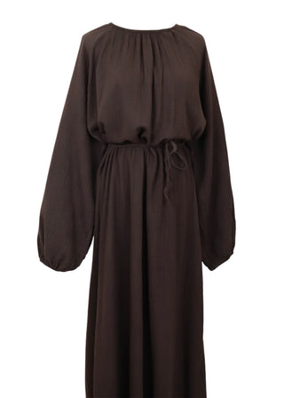 Musselin Kleid mit Ballonärmel