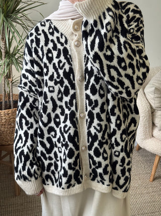 CARDIGAN IM LEO PRINT