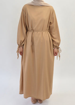 Sena Leinen Abaya | Camel