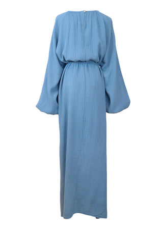 Musselin Kleid mit Ballonärmel