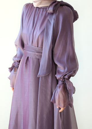 Abendkleid mit Schleifen | Mauve