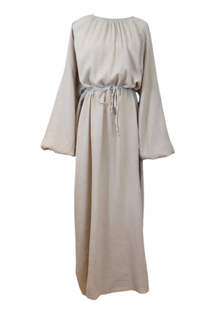 Musselin Kleid mit Ballonärmel