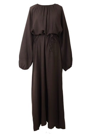 Musselin Kleid mit Ballonärmel