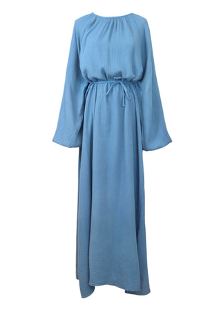 Musselin Kleid mit Ballonärmel